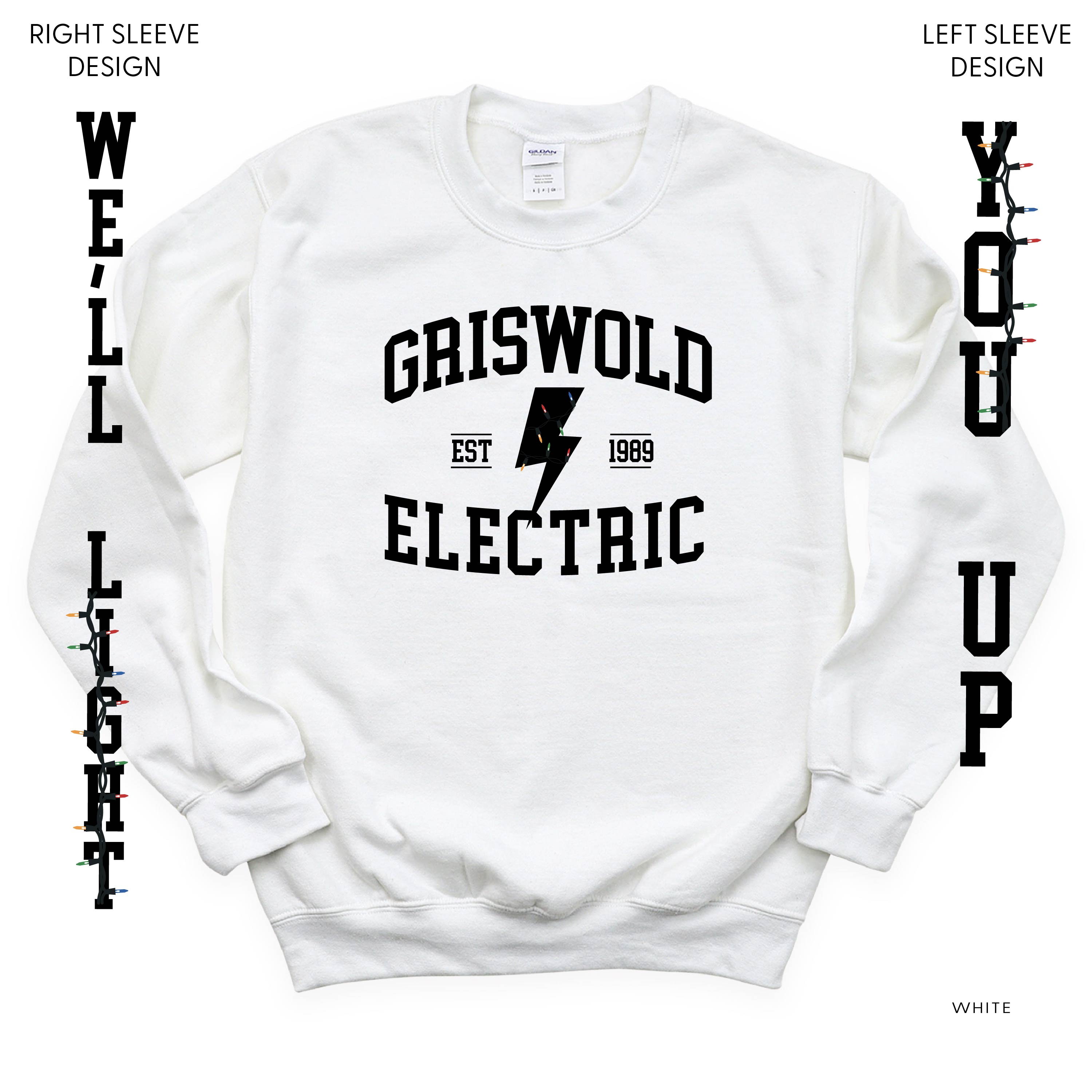 Griswold Electric - We'll Light You Up - BASIC Fleece Little Mama Shirt Shop LLC
