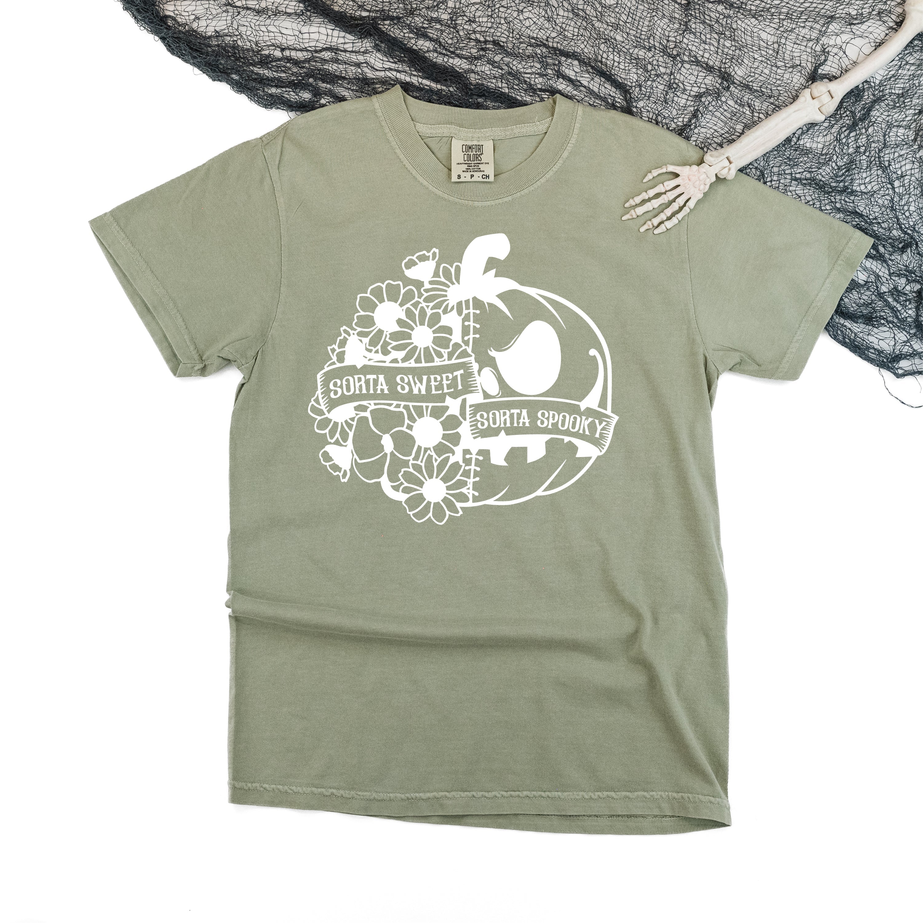 Sorta Sweet Sorta Spooky - Comfort Colors Tee Little Mama Shirt Shop