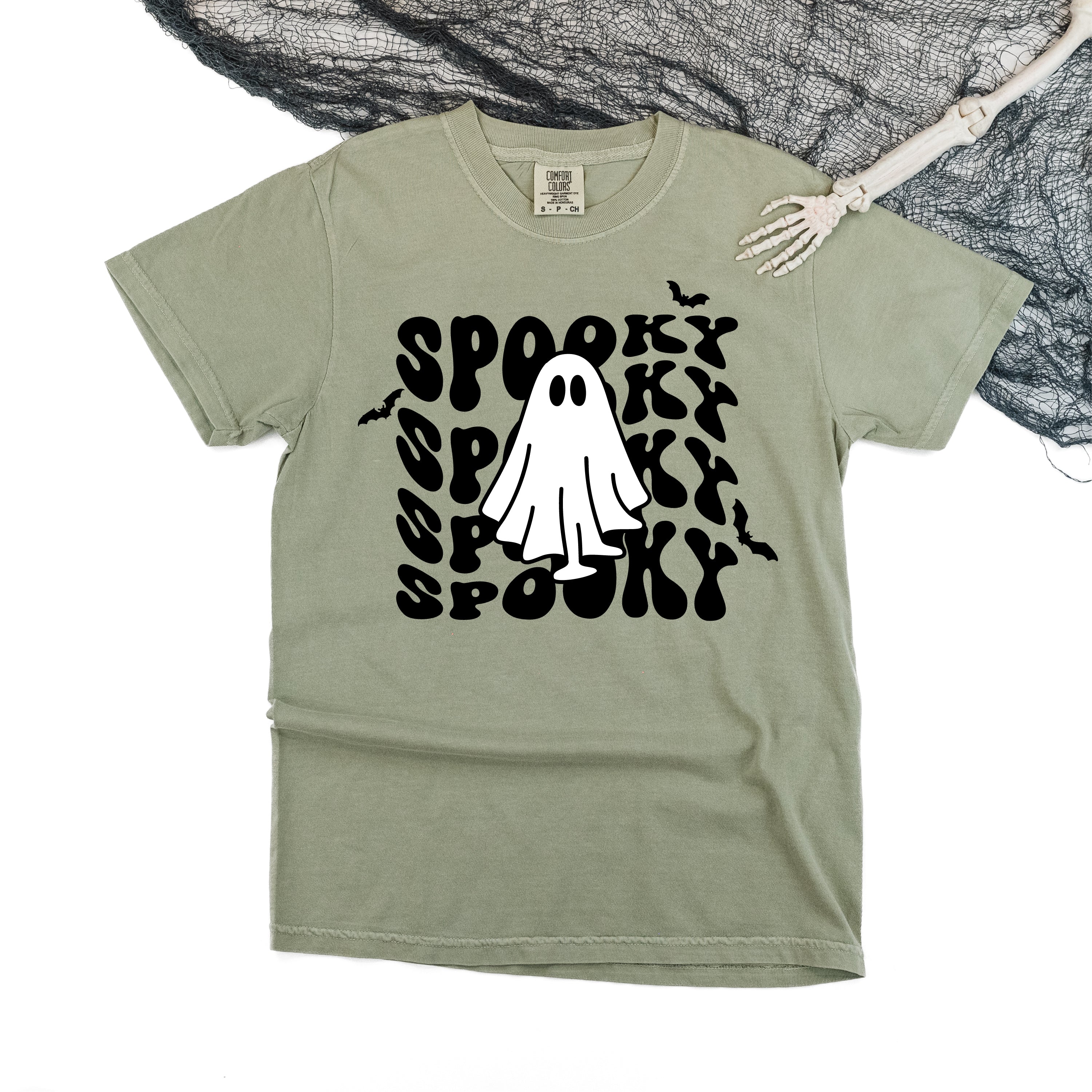 Spooky Ghost - Comfort Colors Tee Little Mama Shirt Shop