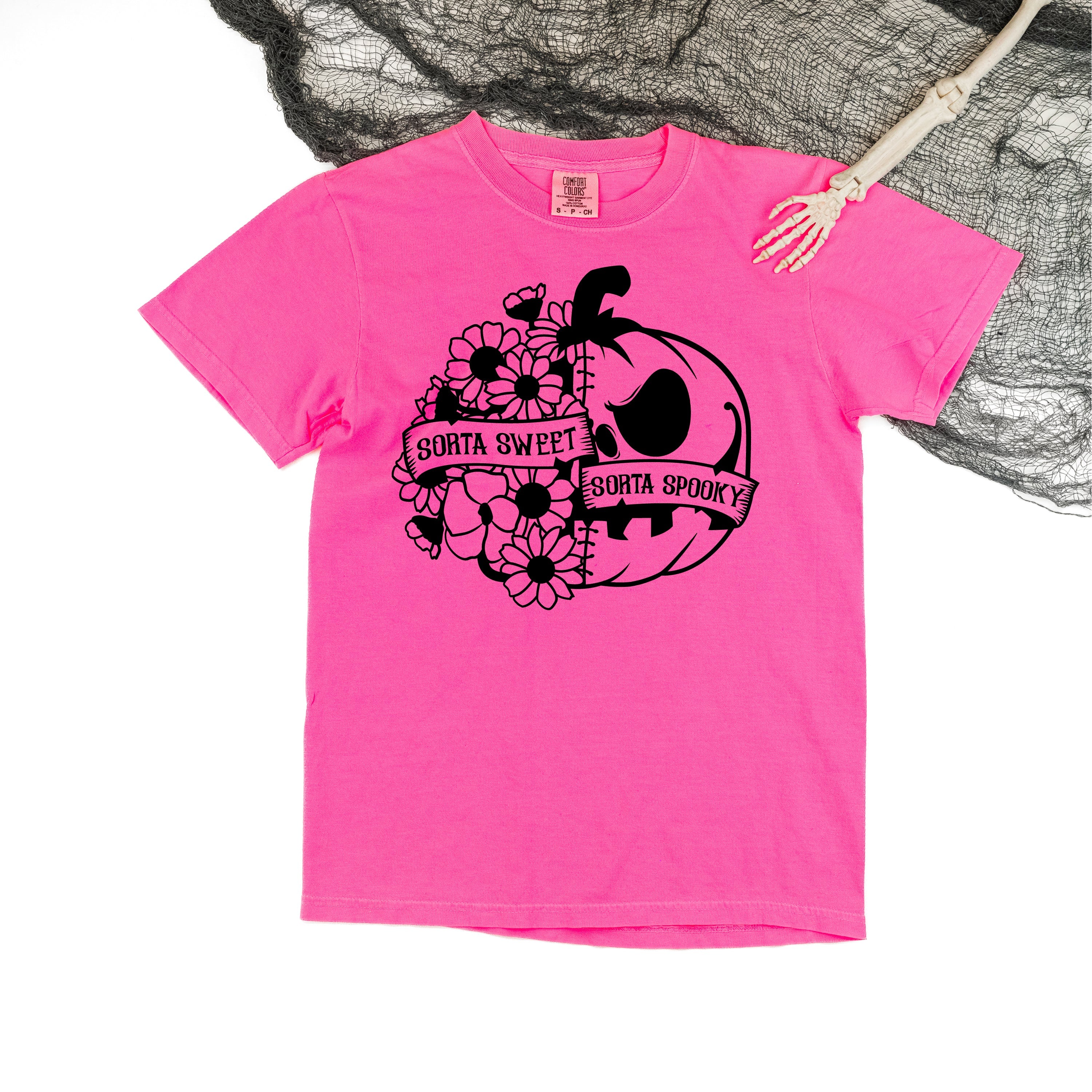 Sorta Sweet Sorta Spooky - Comfort Colors Tee Little Mama Shirt Shop