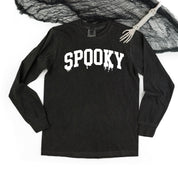 Spooky (Dripping) - Long Sleeve Comfort Colors Tee Little Mama Shirt Shop