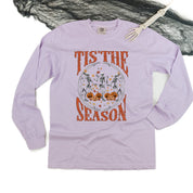 Tis' The Season (Festive Skeletons) - Long Sleeve Comfort Colors Tee Little Mama Shirt Shop