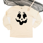 Spooky Jack-o'-lantern Face - Long Sleeve Comfort Colors Tee Little Mama Shirt Shop