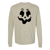 Spooky Jack-o'-lantern Face - Long Sleeve Comfort Colors Tee Little Mama Shirt Shop