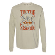 Tis' The Season (Festive Skeletons) - Long Sleeve Comfort Colors Tee Little Mama Shirt Shop
