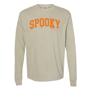 Spooky (Dripping) - Long Sleeve Comfort Colors Tee Little Mama Shirt Shop