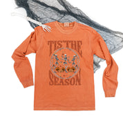 Tis' The Season (Festive Skeletons) - Long Sleeve Comfort Colors Tee Little Mama Shirt Shop