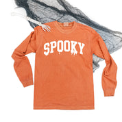 Spooky (Dripping) - Long Sleeve Comfort Colors Tee Little Mama Shirt Shop