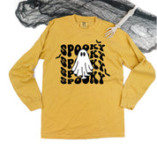 Spooky Ghost - Long Sleeve Comfort Colors Tee Little Mama Shirt Shop