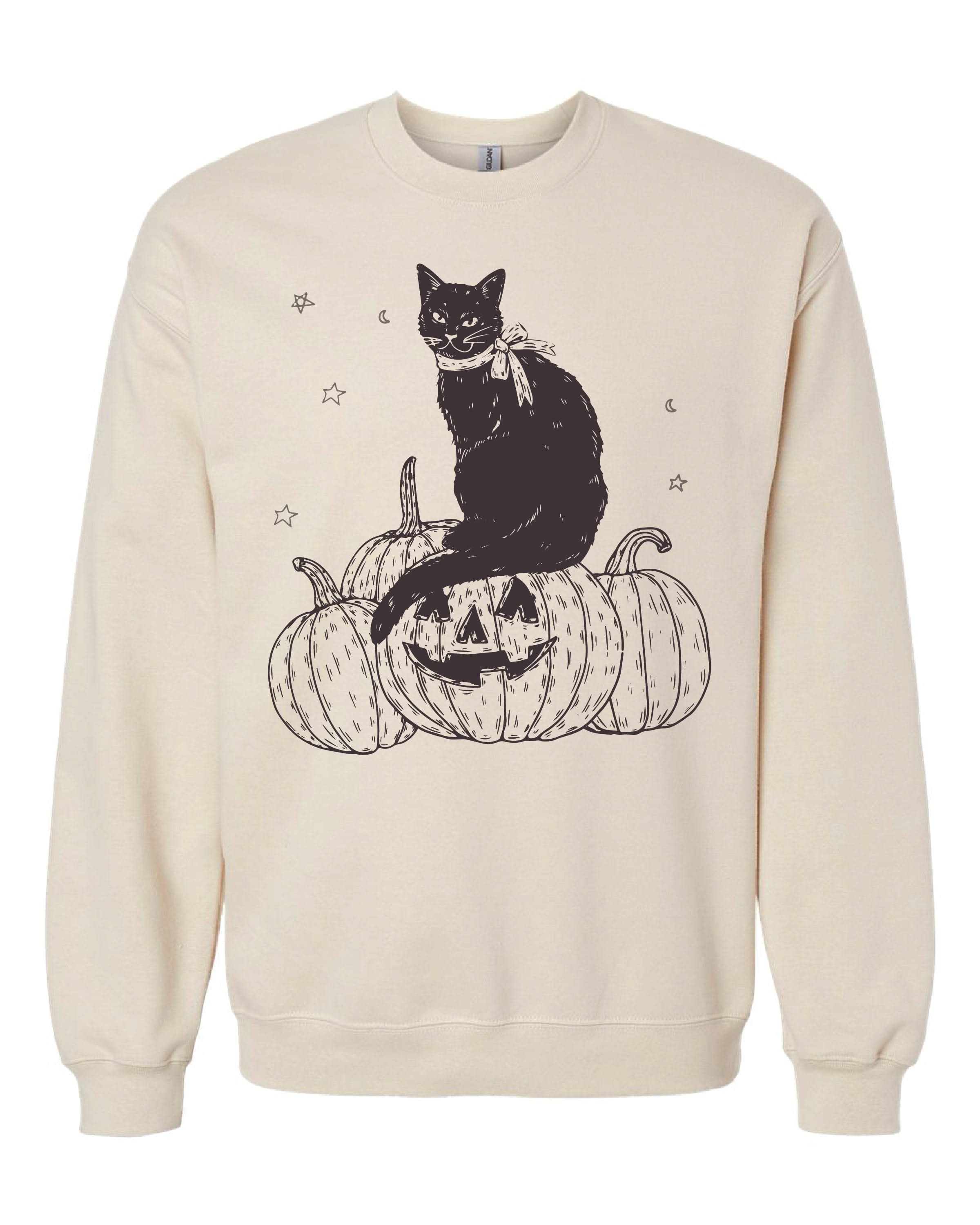 Black Cat on the Prowl - Basic Fleece Little Mama Shirt Shop LLC