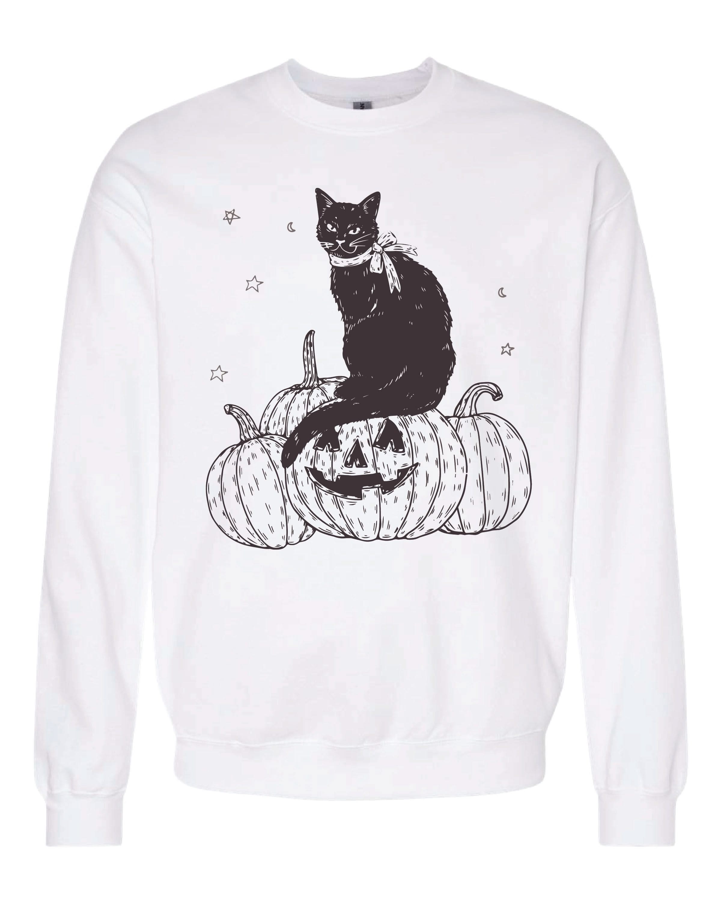Black Cat on the Prowl - Basic Fleece Little Mama Shirt Shop LLC