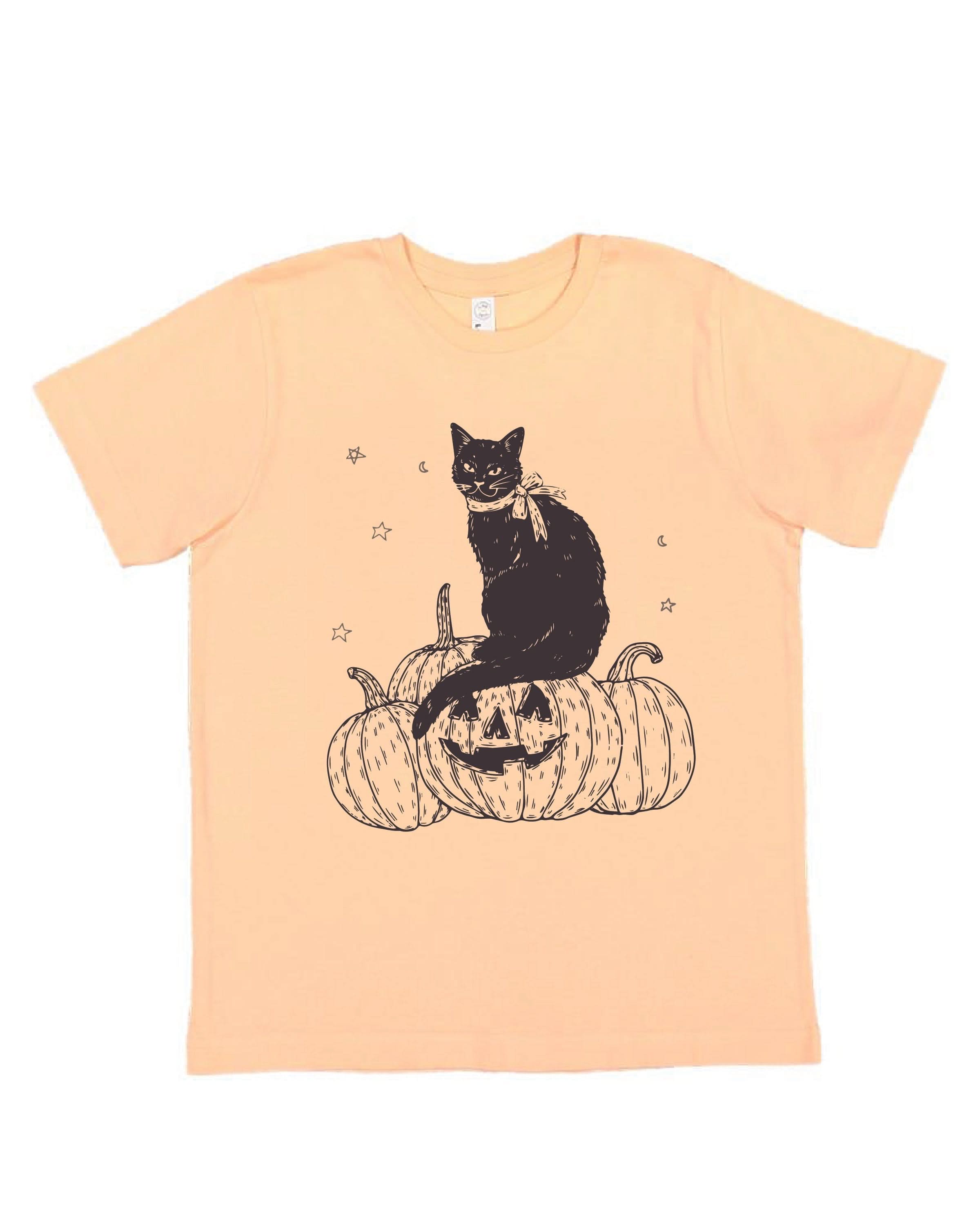 Black Cat on the Prowl - Child Tee Little Mama Shirt Shop