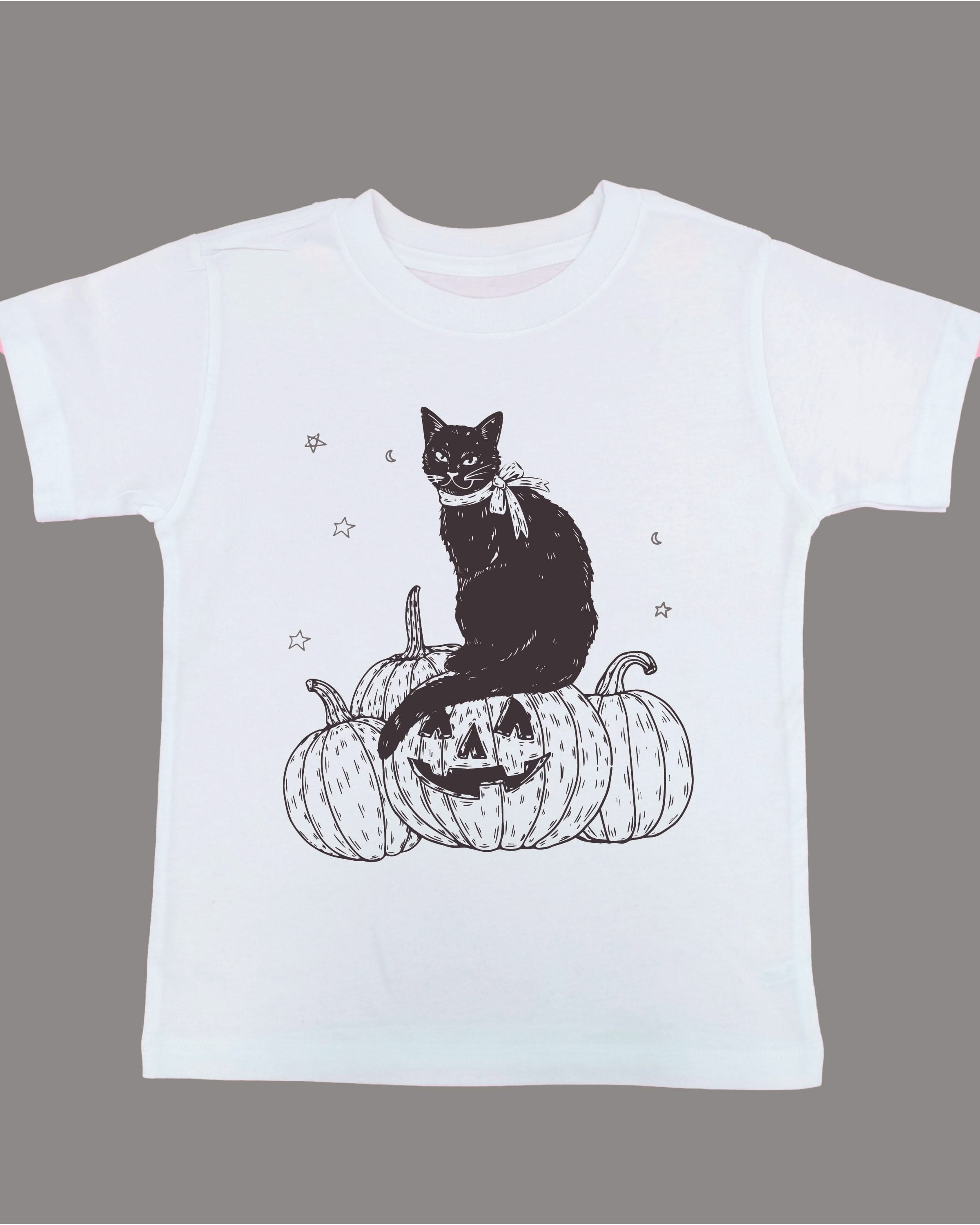 Black Cat on the Prowl - Child Tee Little Mama Shirt Shop