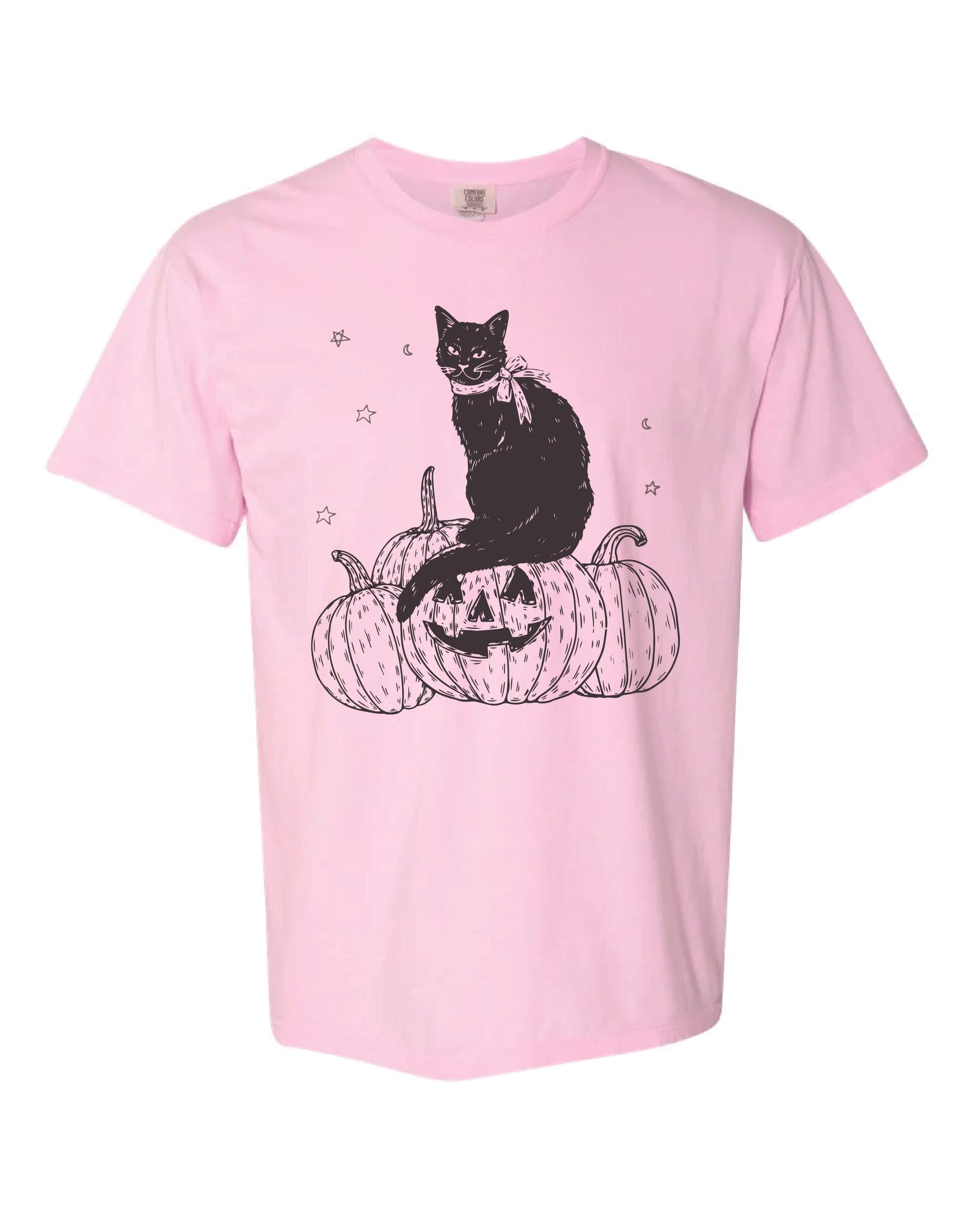 Black Cat on the Prowl - Comfort Colors Tee Little Mama Shirt Shop