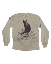 Black Cat on the Prowl - Long Sleeve Comfort Colors Tee Little Mama Shirt Shop