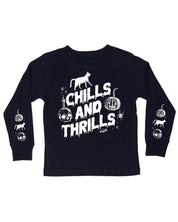 Chills and Thrills (sdx2) - Black Child Long Sleeve Tee Little Mama Shirt Shop