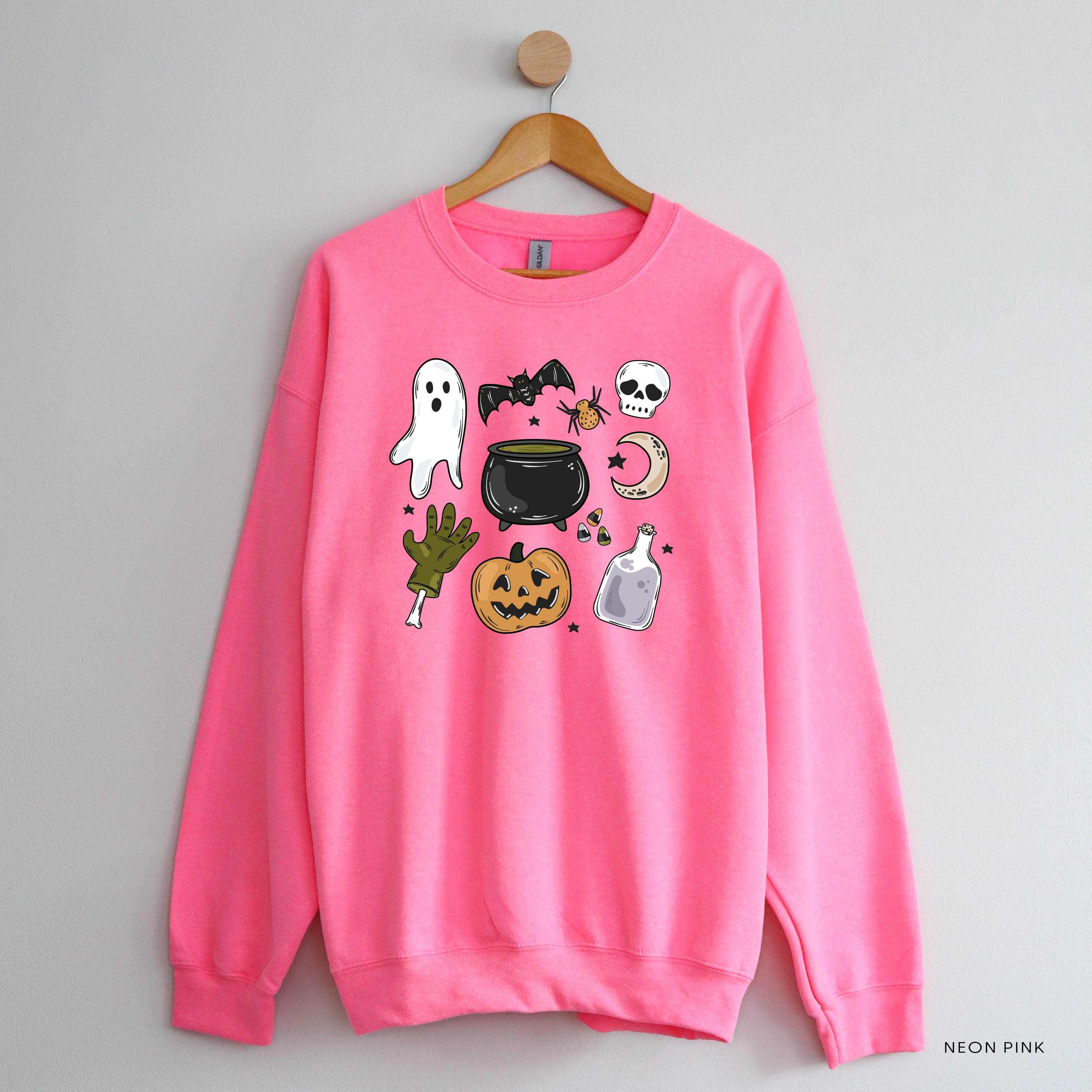 Halloween Things - Basic Fleece Crewneck Little Mama Shirt Shop LLC