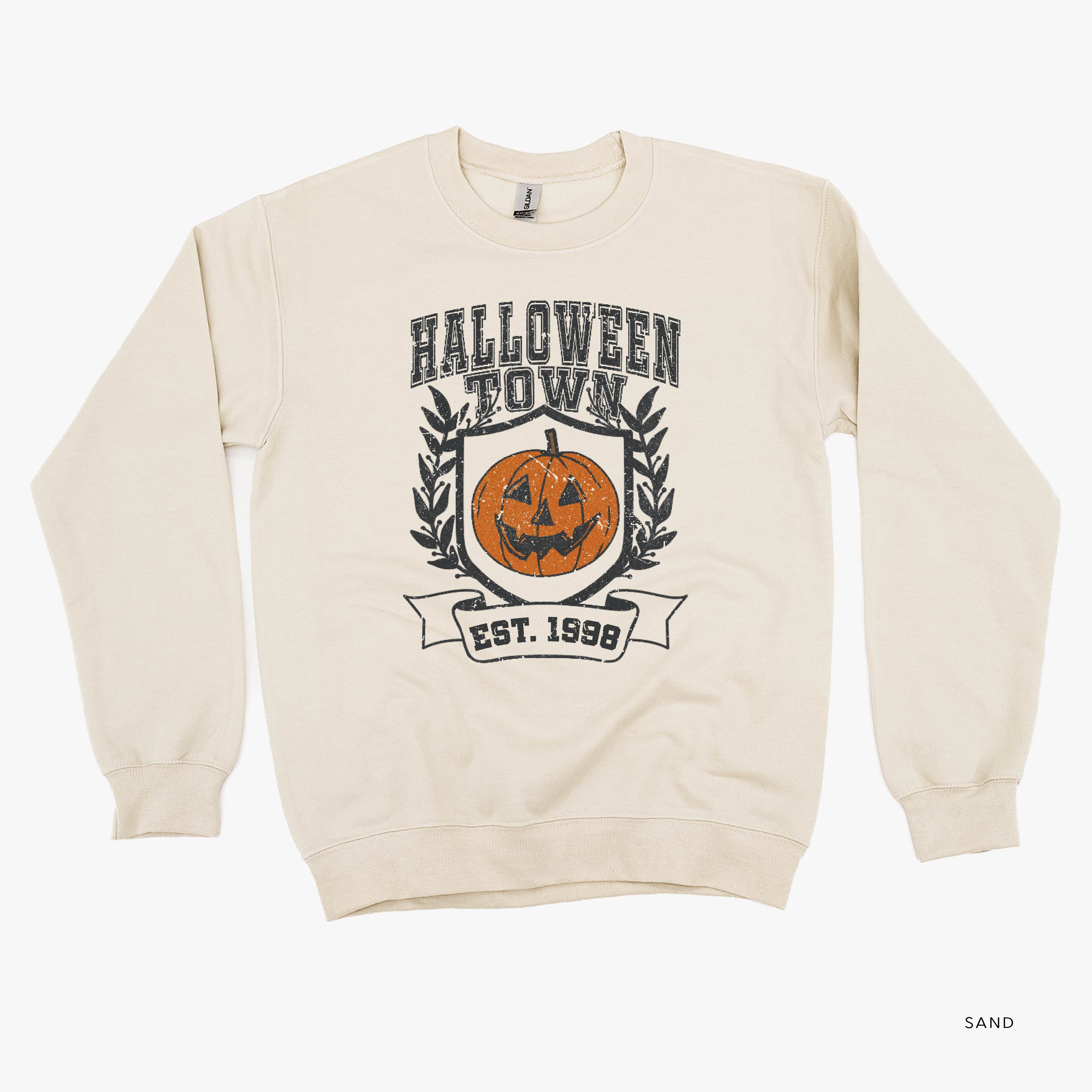 Halloween Town - Basic Fleece Crewneck Little Mama Shirt Shop LLC