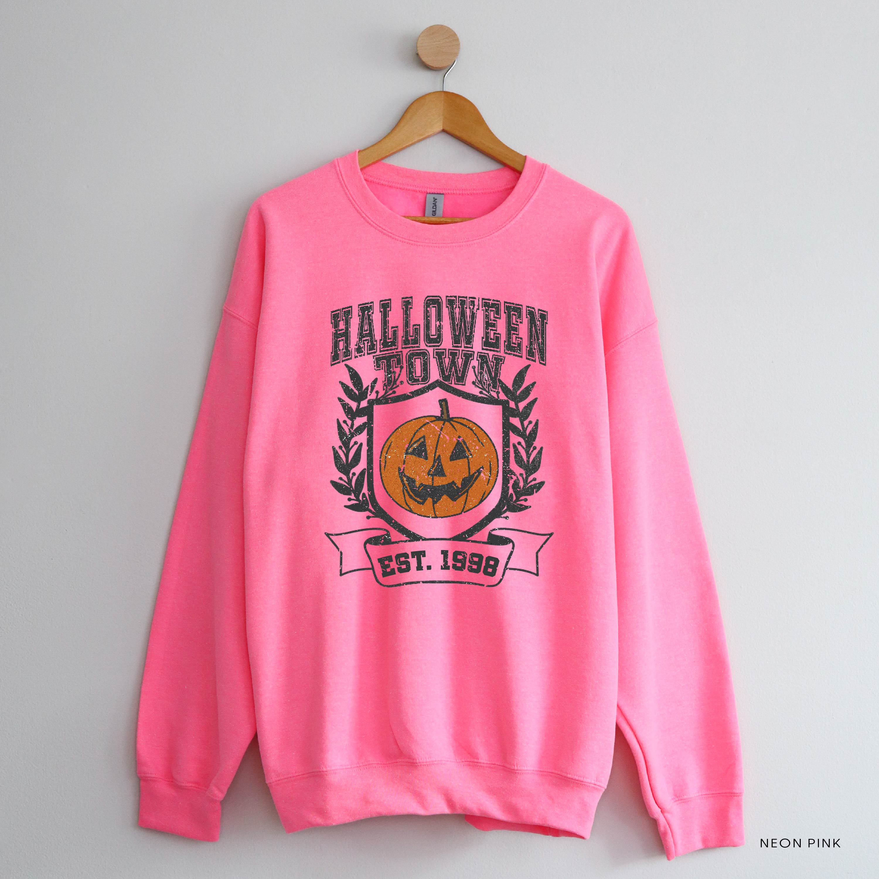 Halloween Town - Basic Fleece Crewneck Little Mama Shirt Shop LLC