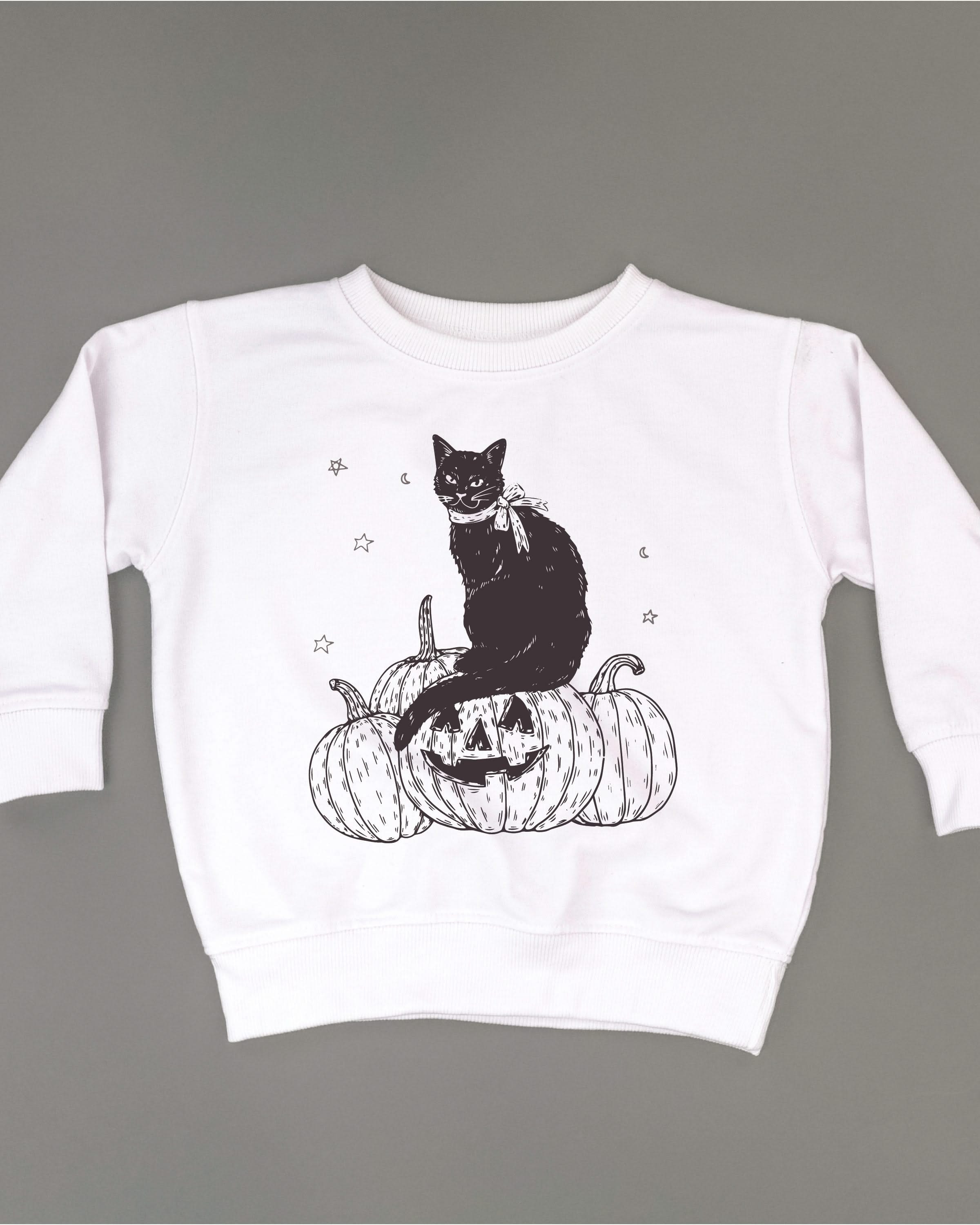 Black Cat on the Prowl - Child Sweater Little Mama Shirt Shop