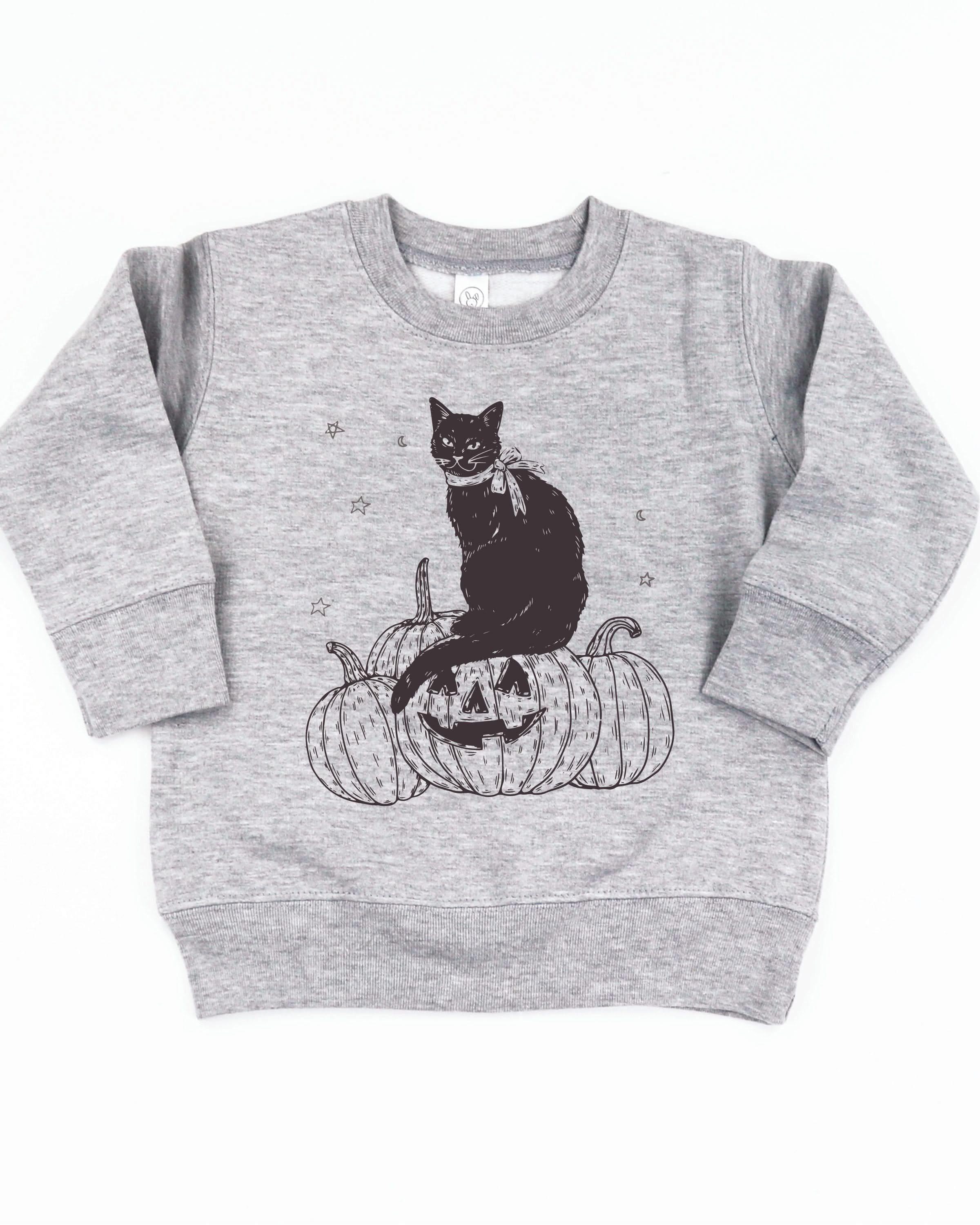 Black Cat on the Prowl - Child Sweater Little Mama Shirt Shop