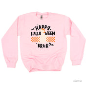 Happy Halloween Bruh - Basic Fleece Crewneck Little Mama Shirt Shop LLC