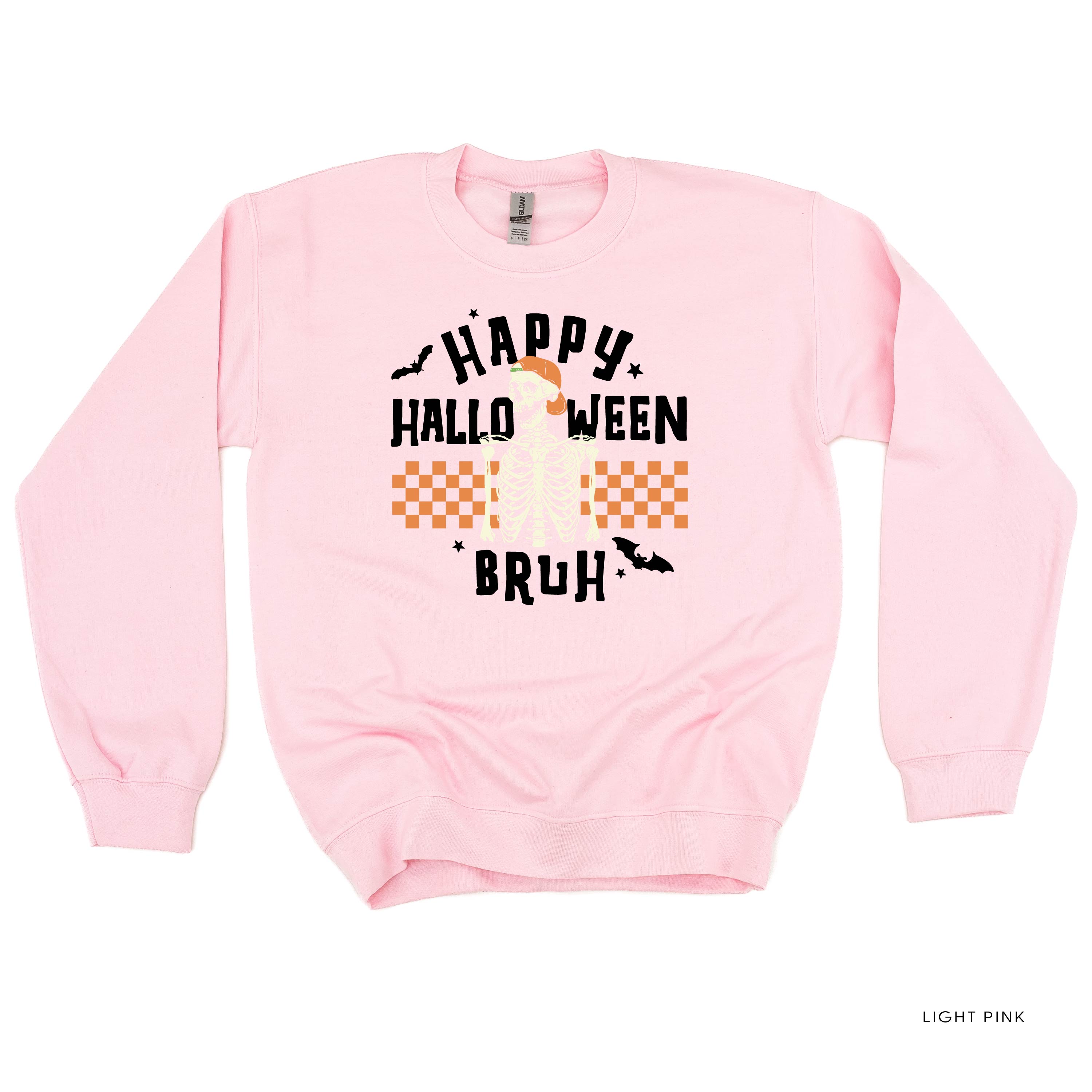 Happy Halloween Bruh - Basic Fleece Crewneck Little Mama Shirt Shop LLC