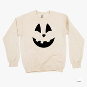 Happy Jack-o'-lantern Face - Basic Fleece Crewneck Little Mama Shirt Shop LLC