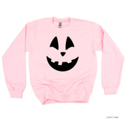 Happy Jack-o'-lantern Face - Basic Fleece Crewneck Little Mama Shirt Shop LLC