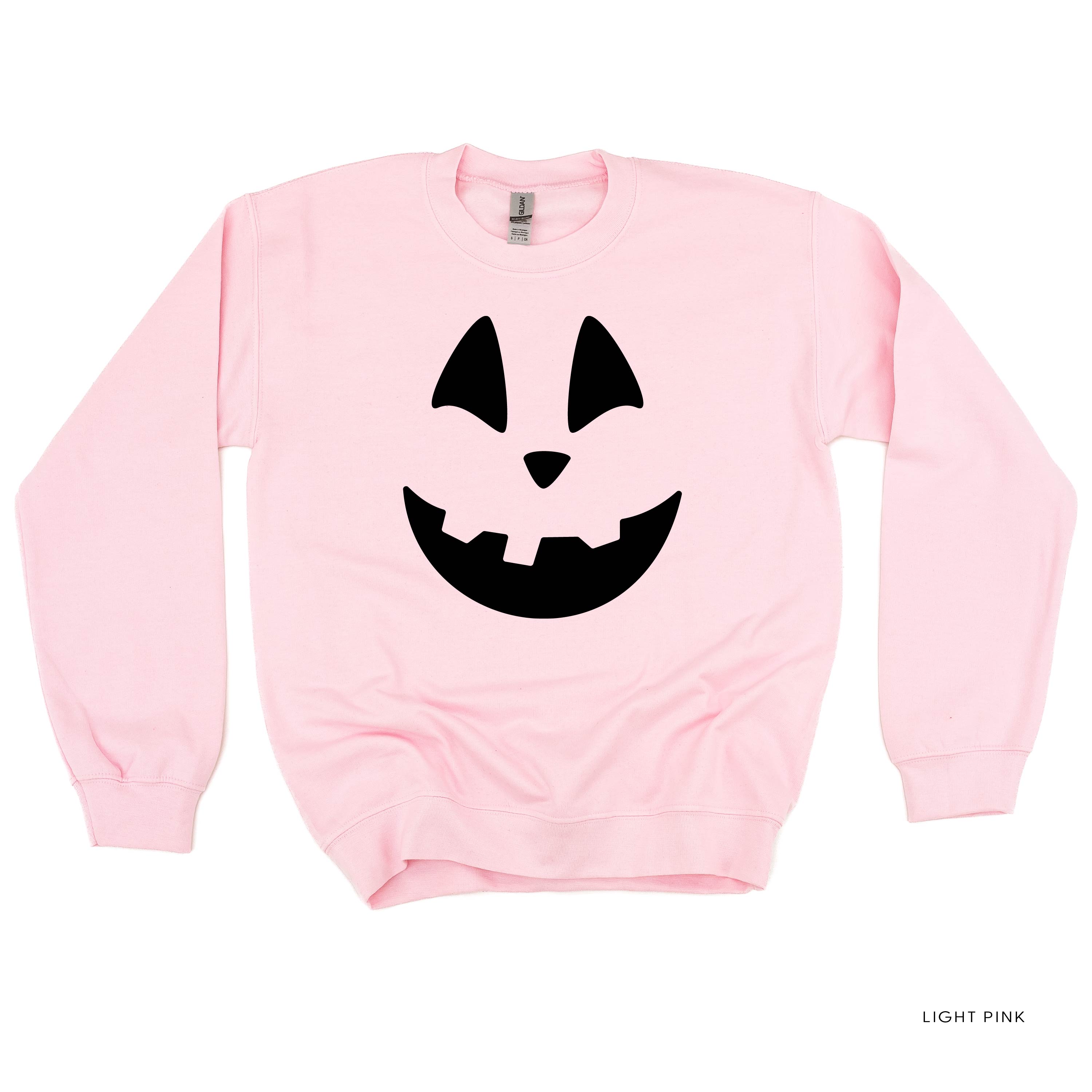 Happy Jack-o'-lantern Face - Basic Fleece Crewneck Little Mama Shirt Shop LLC