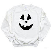 Happy Jack-o'-lantern Face - Basic Fleece Crewneck Little Mama Shirt Shop LLC