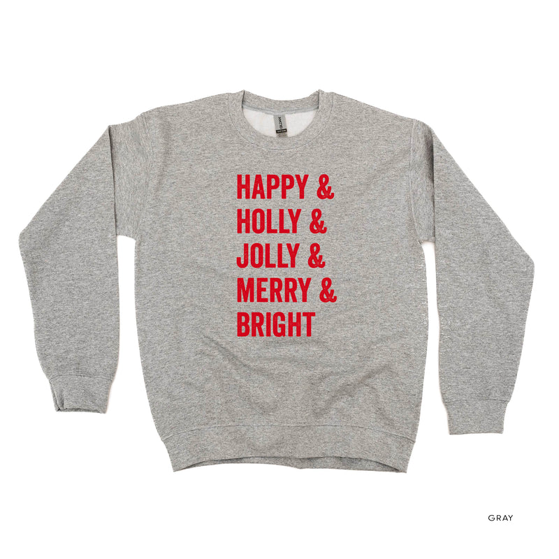 Happy + Holly + Jolly + Merry + Bright - BASIC Fleece