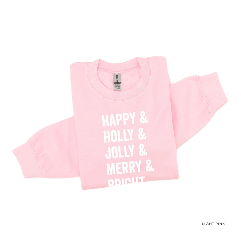 Happy + Holly + Jolly + Merry + Bright - BASIC Fleece