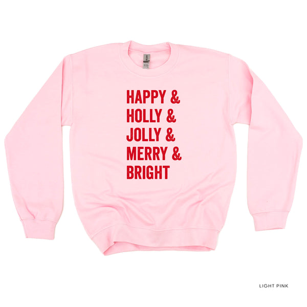 Happy + Holly + Jolly + Merry + Bright - BASIC Fleece