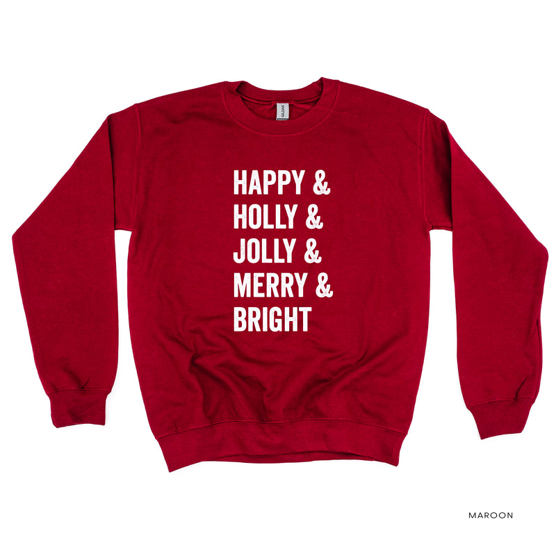 Happy + Holly + Jolly + Merry + Bright - BASIC Fleece