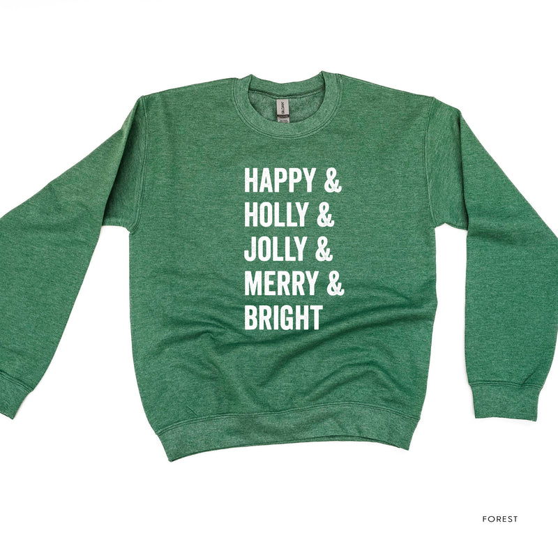 Happy + Holly + Jolly + Merry + Bright - BASIC Fleece