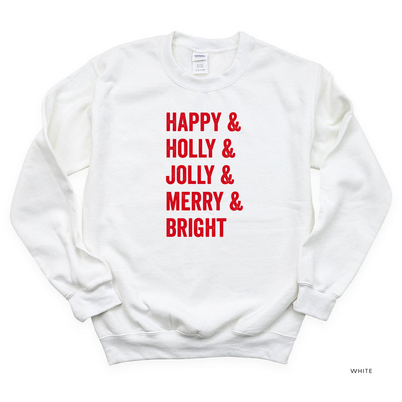 Happy + Holly + Jolly + Merry + Bright - BASIC Fleece