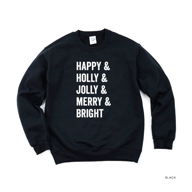 Happy + Holly + Jolly + Merry + Bright - BASIC Fleece