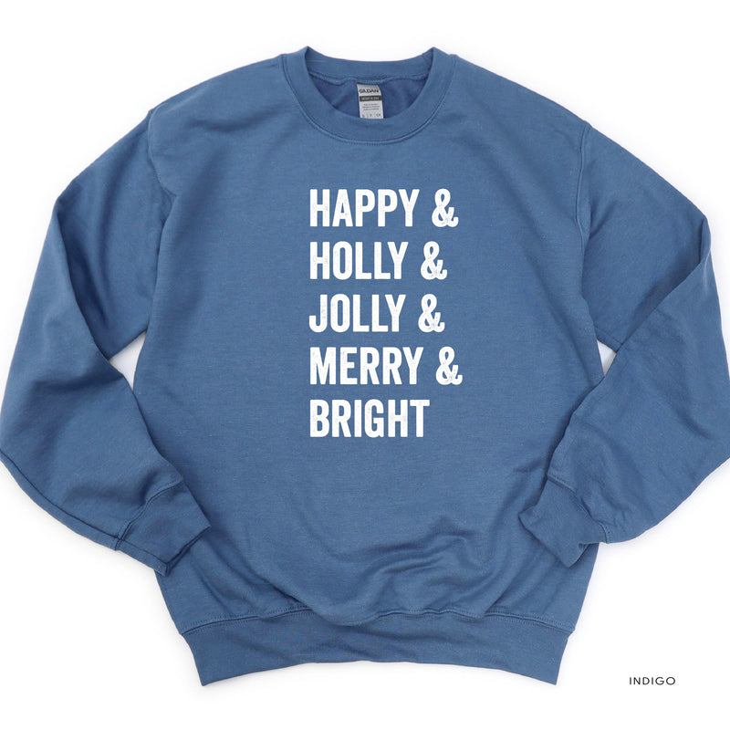 Happy + Holly + Jolly + Merry + Bright - BASIC Fleece