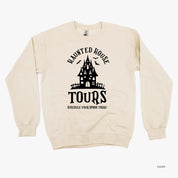 Haunted House Tours - Basic Fleece Crewneck Little Mama Shirt Shop LLC