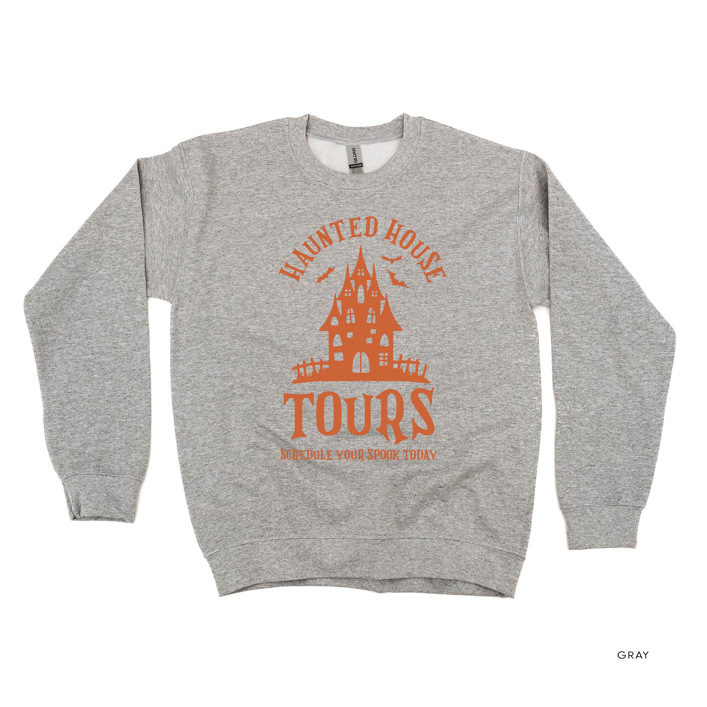 Haunted House Tours - Basic Fleece Crewneck Little Mama Shirt Shop LLC