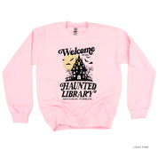Haunted Library - Basic Fleece Crewneck Little Mama Shirt Shop LLC