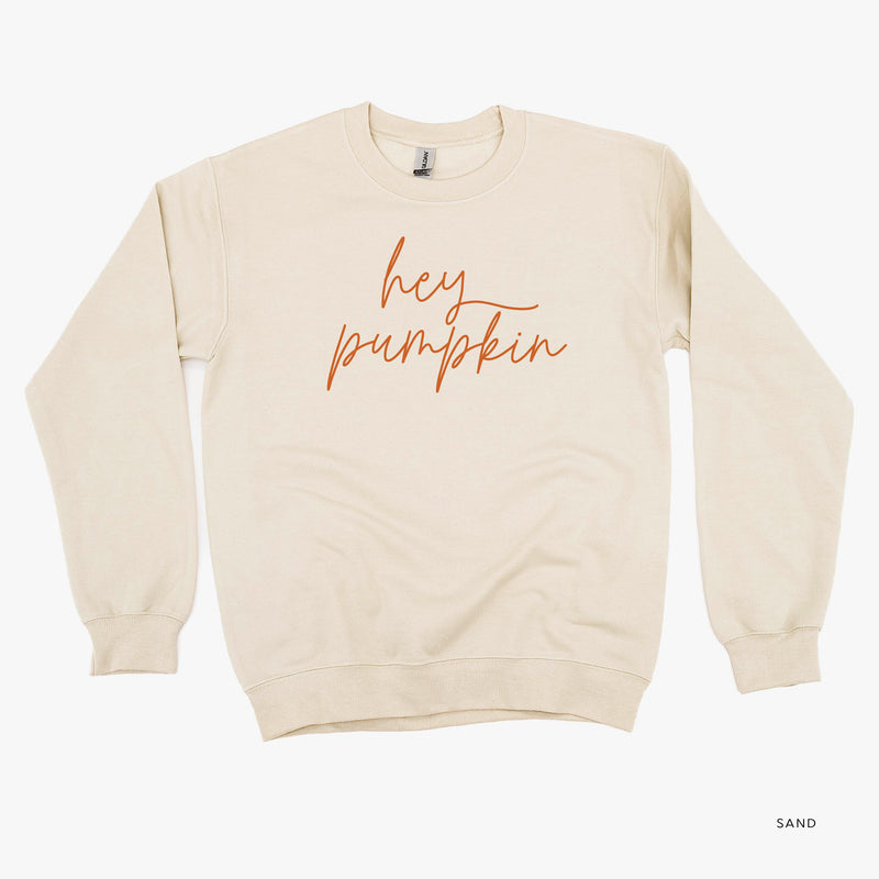 Hey Pumpkin - Cursive - Basic Fleece Crewneck