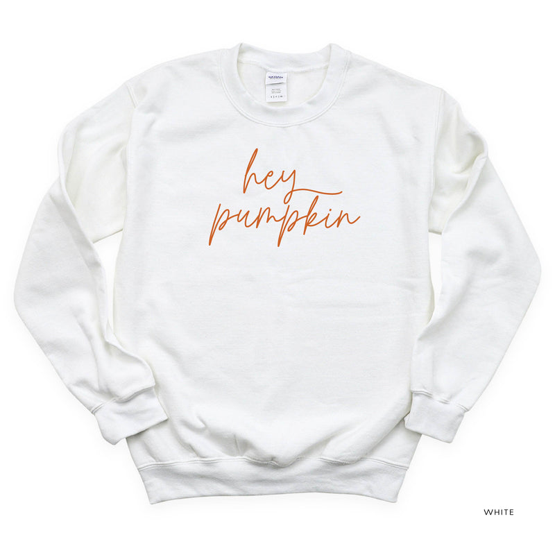 Hey Pumpkin - Cursive - Basic Fleece Crewneck