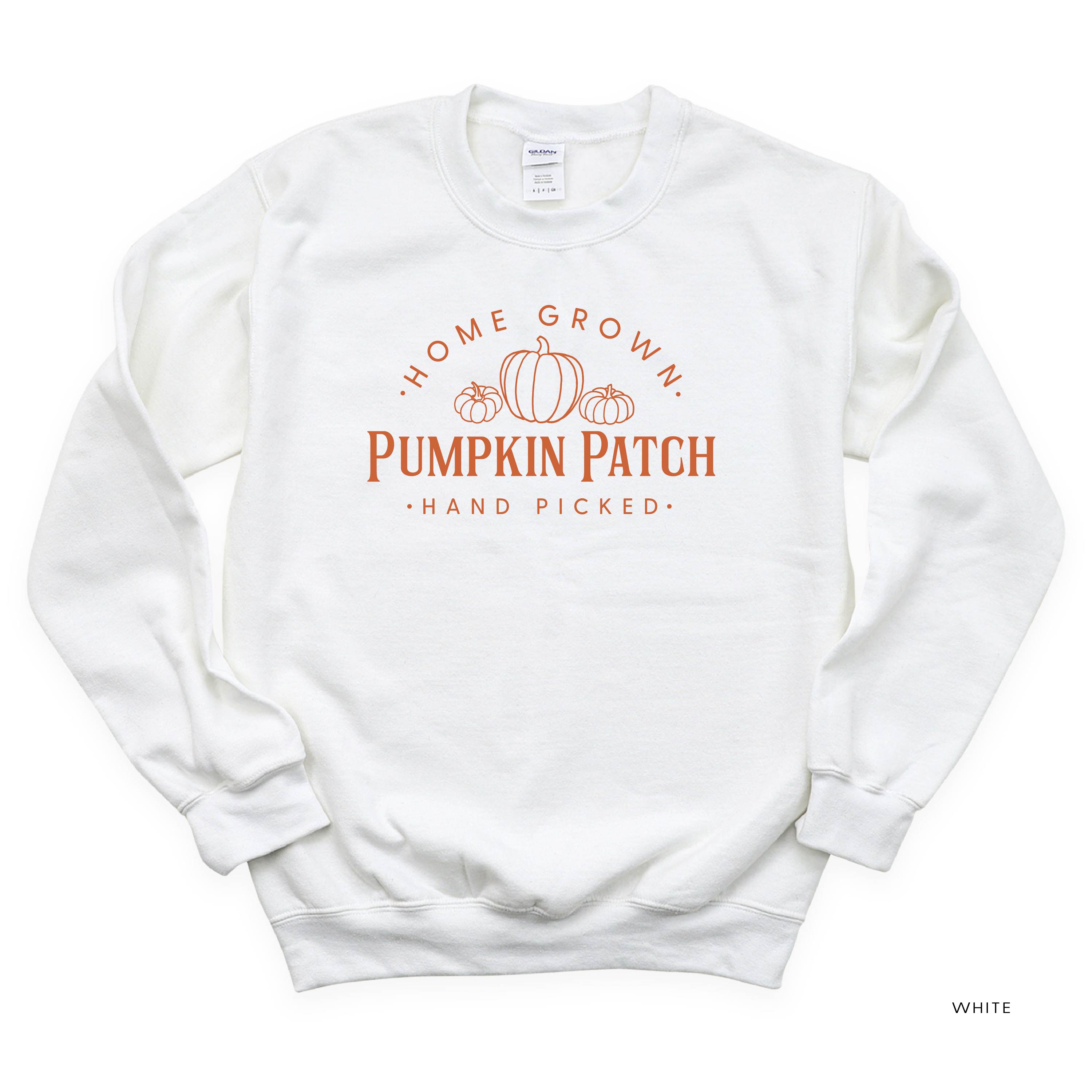 Home Grown Pumpkin Patch - Basic Fleece Crewneck Little Mama Shirt Shop LLC