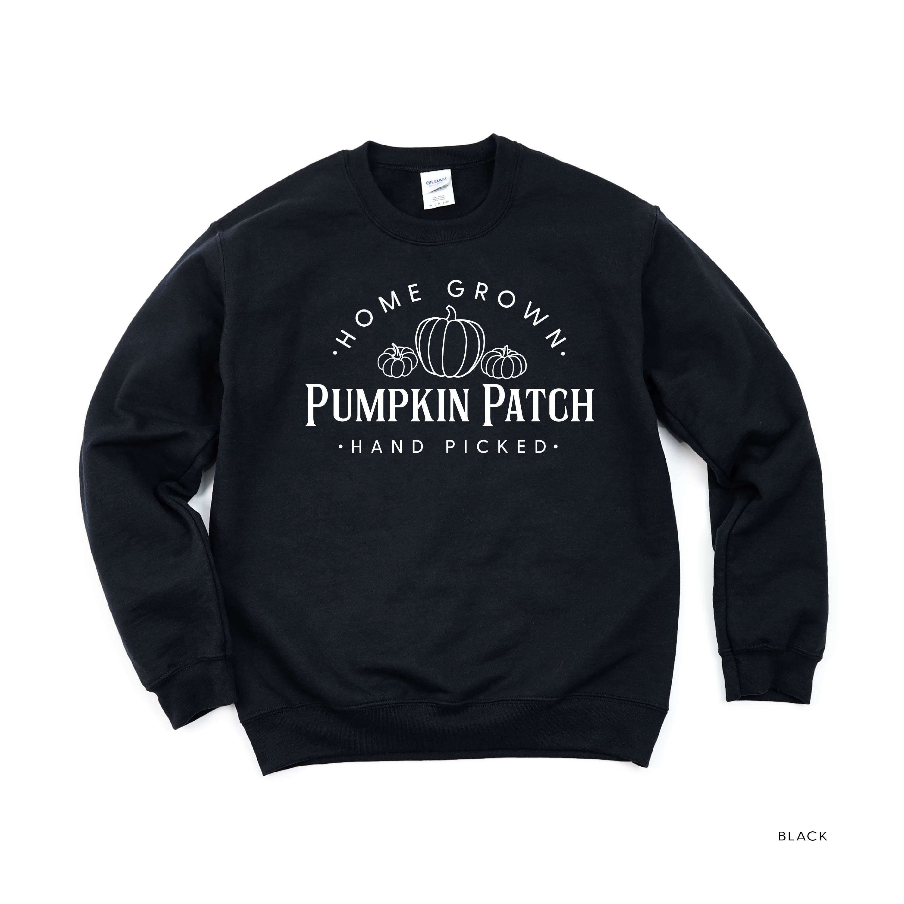 Home Grown Pumpkin Patch - Basic Fleece Crewneck Little Mama Shirt Shop LLC
