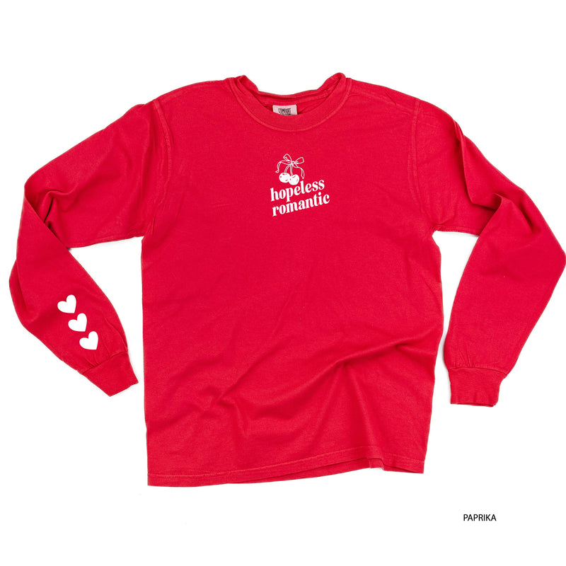 Hopeless Romantic (center&sd) - LONG SLEEVE Comfort Colors Tee