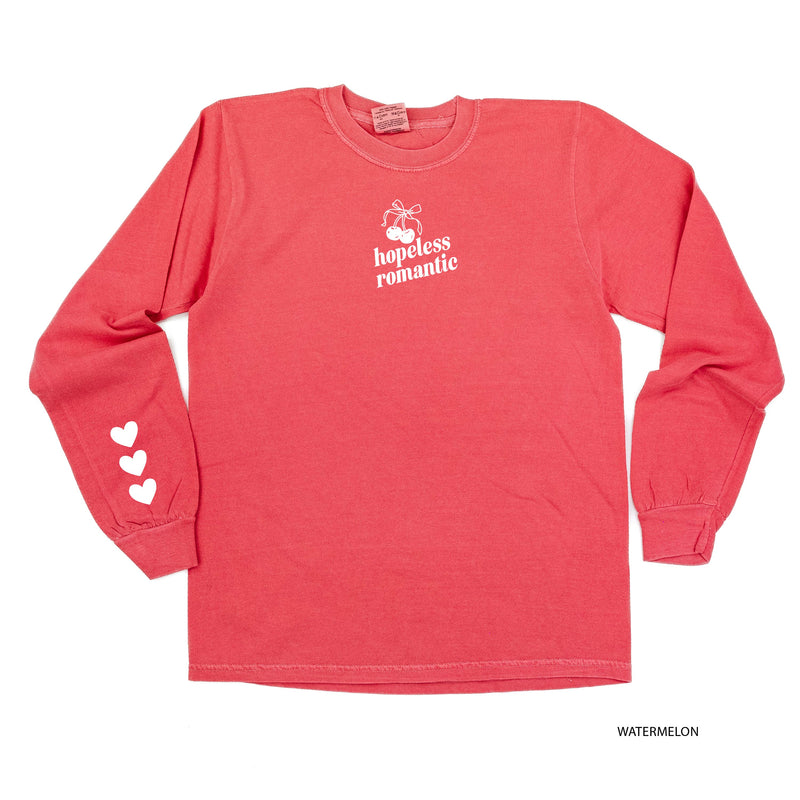 Hopeless Romantic (center&sd) - LONG SLEEVE Comfort Colors Tee