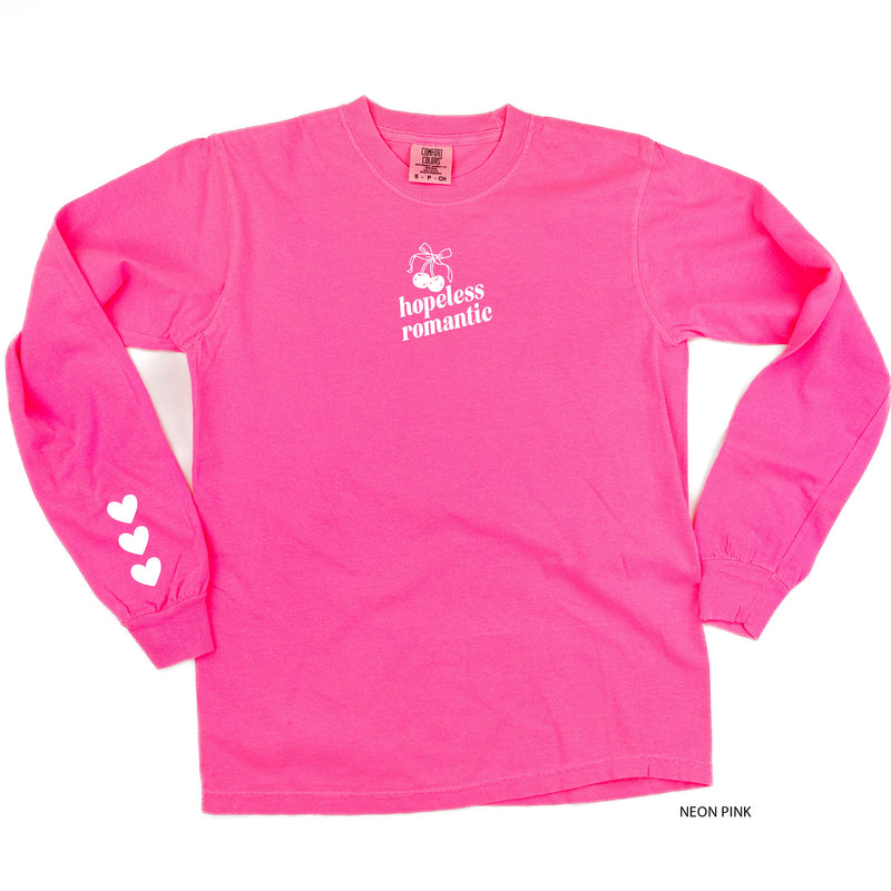 Hopeless Romantic (center&sd) - LONG SLEEVE Comfort Colors Tee