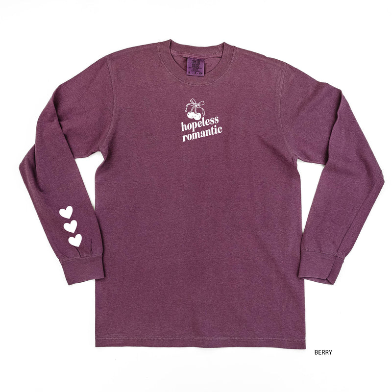 Hopeless Romantic (center&sd) - LONG SLEEVE Comfort Colors Tee